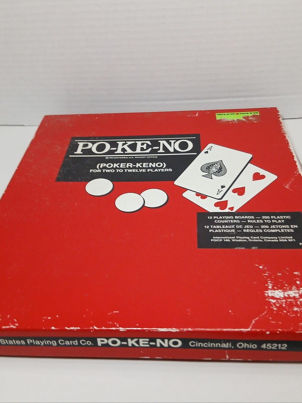 VINTAGE Po-Ke-No Poker Keno Game 12 Board Set COMPLETE The U.S. Playing Card Co